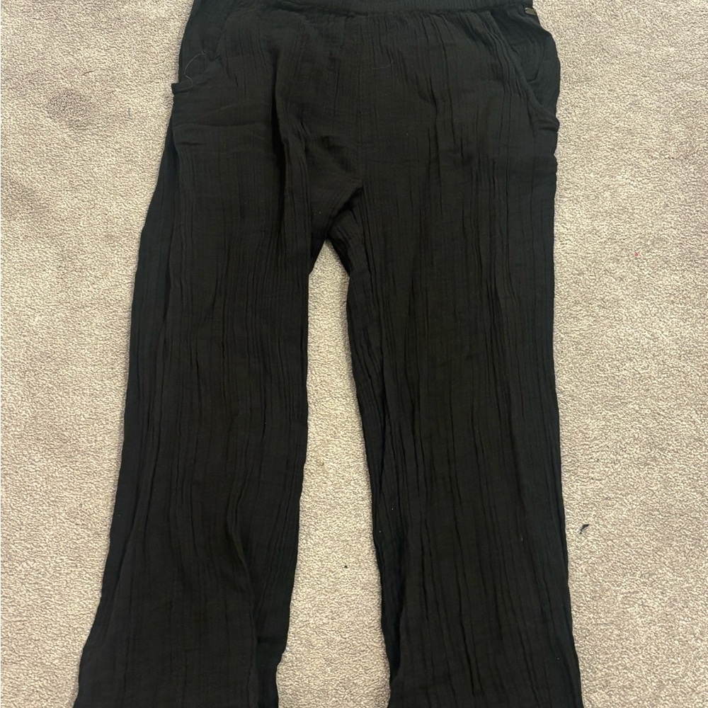 Rip Curl Black Elastic Waist Pants